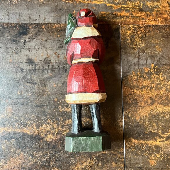 Lot of 3 Handmade Christmas Primitives Raggedy Santa/Wooden Snowman/Wooden Santa - Picture 8 of 15